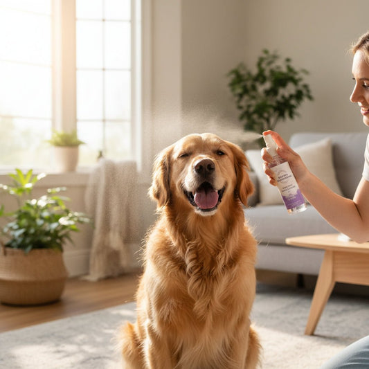Lavender Dog Deodorizer and Freshening Spray - Long - Lasting Odor Eliminator for Dogs and Puppies, No Rinse, Pet - Safe Formula - The Petzzy