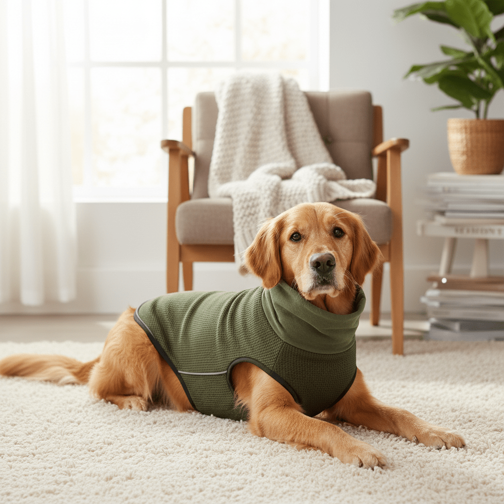 Dog Anxiety Vest and Calming Coat - Gentle Pressure Jacket for Thunder, Fireworks and Stress Relief for Dogs, XS to XXXL - The Petzzy