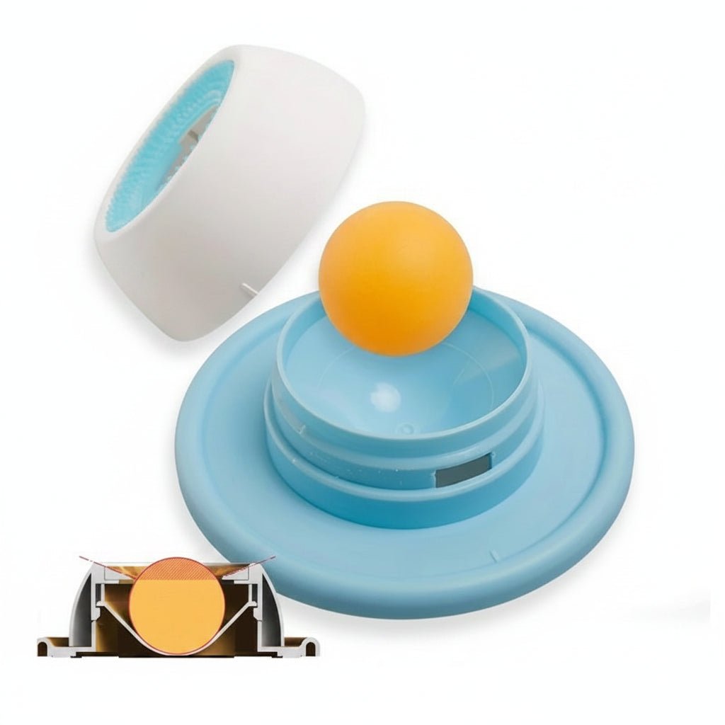 Dog Lick Mat - Interactive Slow Feeder Bowl for Anxiety Relief, Dental Health and Enrichment, Blue and Orange - The Petzzy