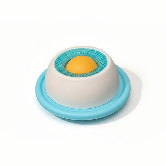 Dog Lick Mat - Interactive Slow Feeder Bowl for Anxiety Relief, Dental Health and Enrichment, Blue and Orange - The Petzzy
