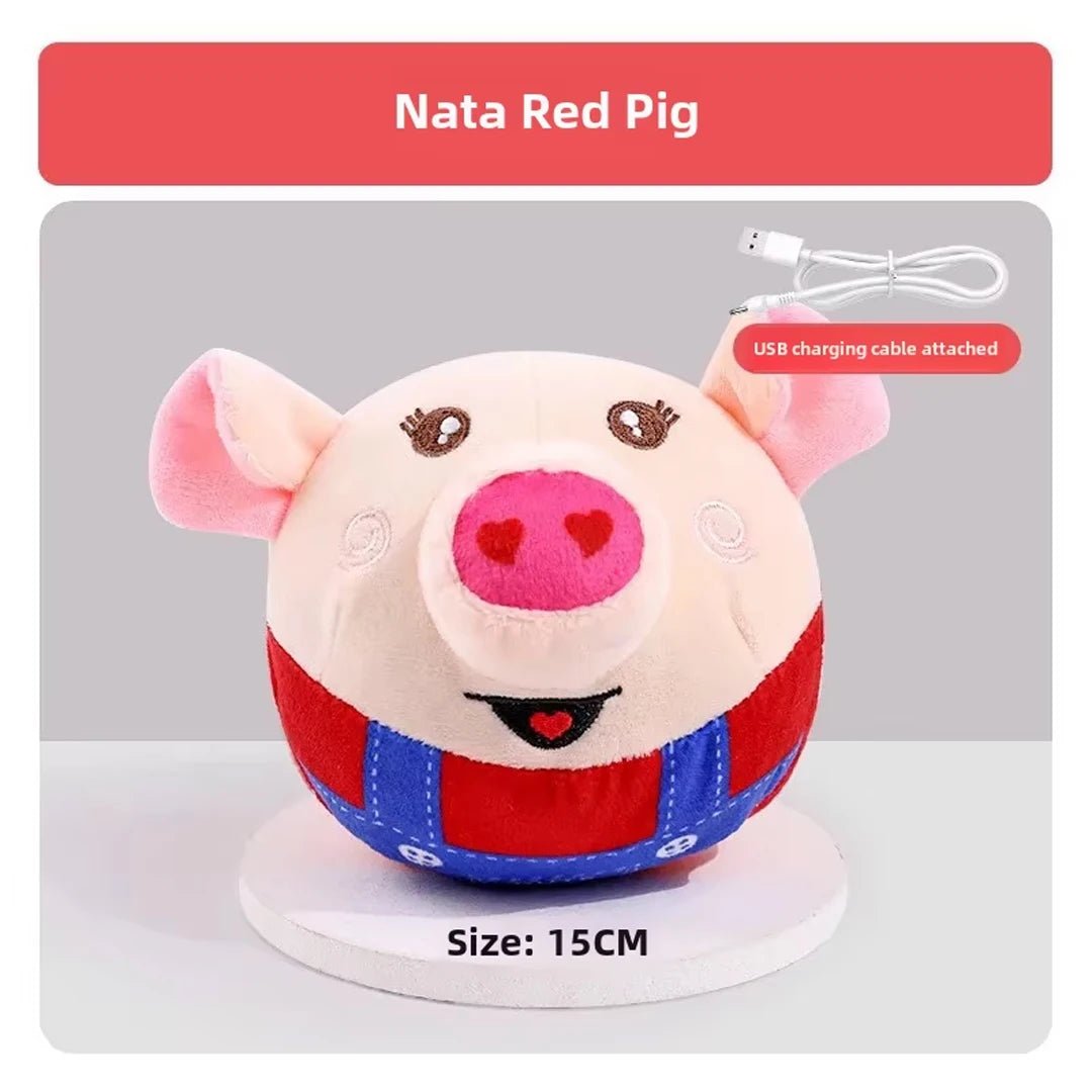 Electric Plush Jumping Ball Dog Toy - USB Rechargeable Interactive Puzzle Toy for Boredom, Anxiety and Training, 3 Cartoon Designs - The Petzzy