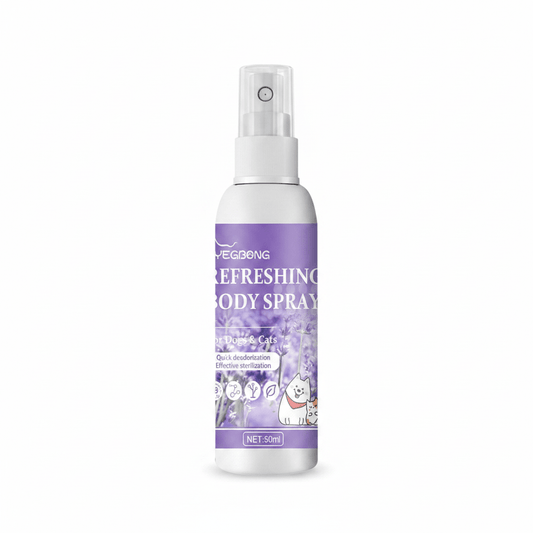 Lavender Dog Deodorizer and Freshening Spray - Long-Lasting Odor Eliminator for Dogs and Puppies, No Rinse, Pet-Safe Formula - The Petzzy