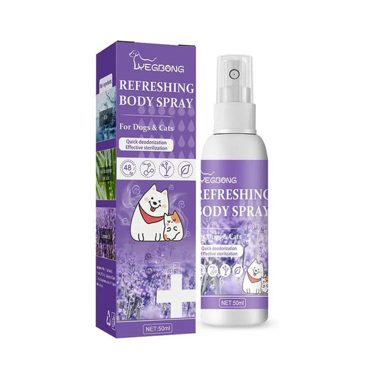 Lavender Dog Deodorizer and Freshening Spray - Long - Lasting Odor Eliminator for Dogs and Puppies, No Rinse, Pet - Safe Formula - The Petzzy