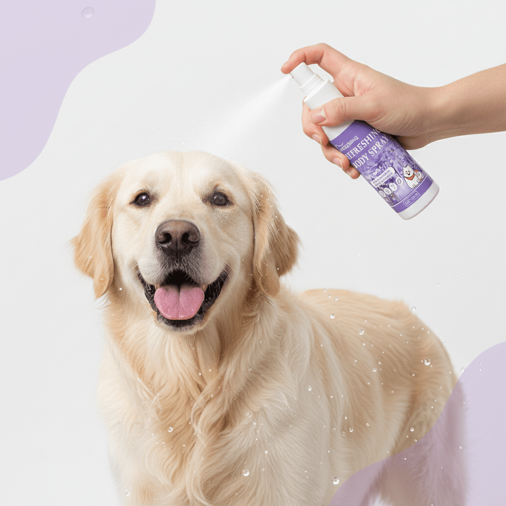 Lavender Dog Deodorizer and Freshening Spray - Long-Lasting Odor Eliminator for Dogs and Puppies, No Rinse, Pet-Safe Formula - The Petzzy