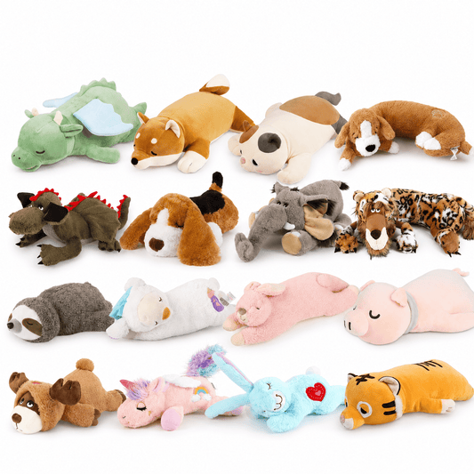 Plush Puppy Heartbeat Toy - Calming Stuffed Animal for Anxiety, Sleep Training and Behavior, 16 Designs, Birthday Gift for Dogs - The Petzzy